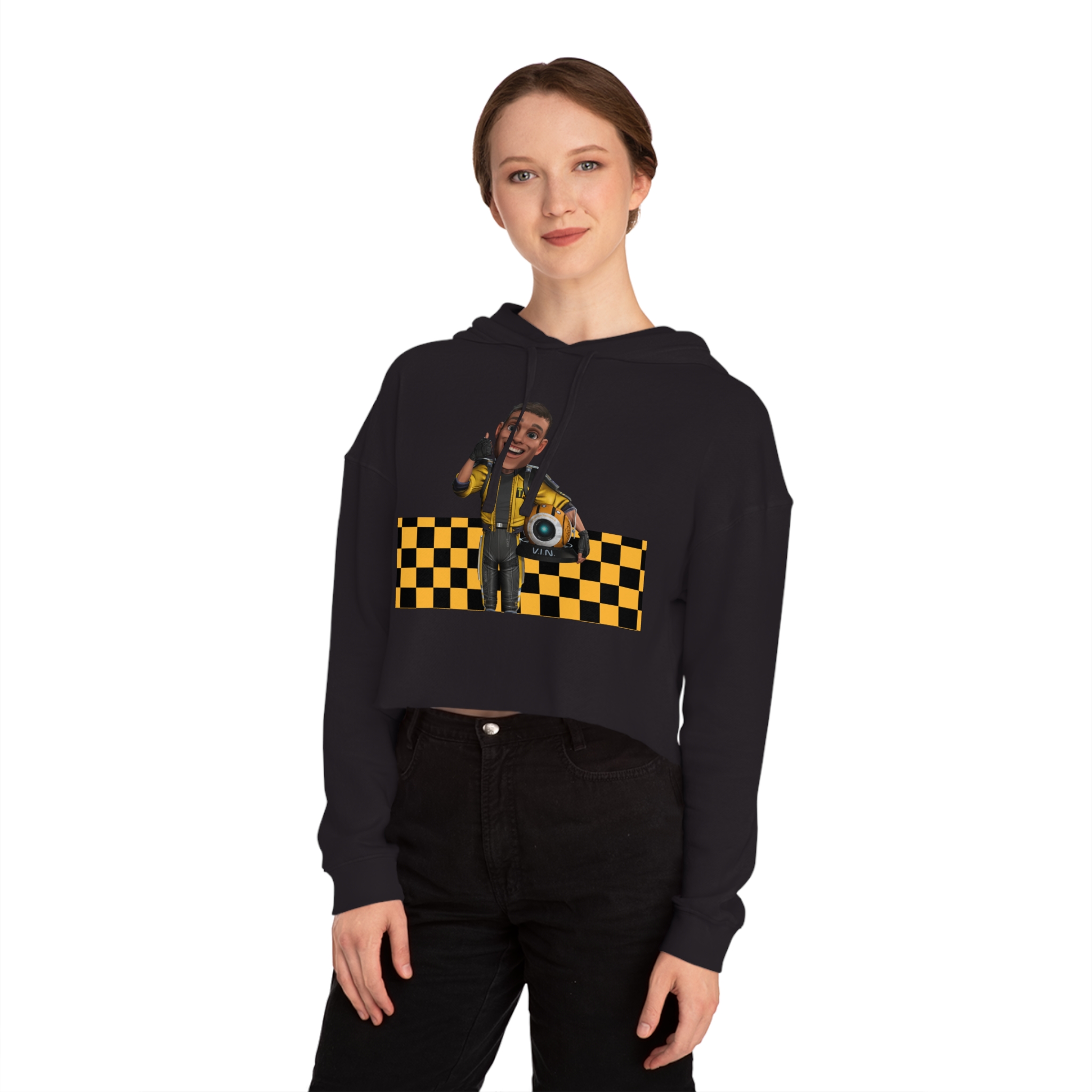 Puppedy™: Miles - Women’s Cropped Hooded Sweatshirt - Image 4